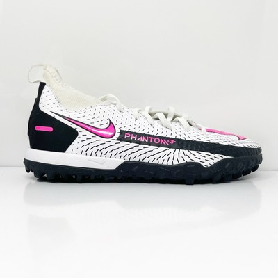 Белые футбольные бутсы Nike Girls Phantom GT Academy DF TF CW6695-160 3,5 года