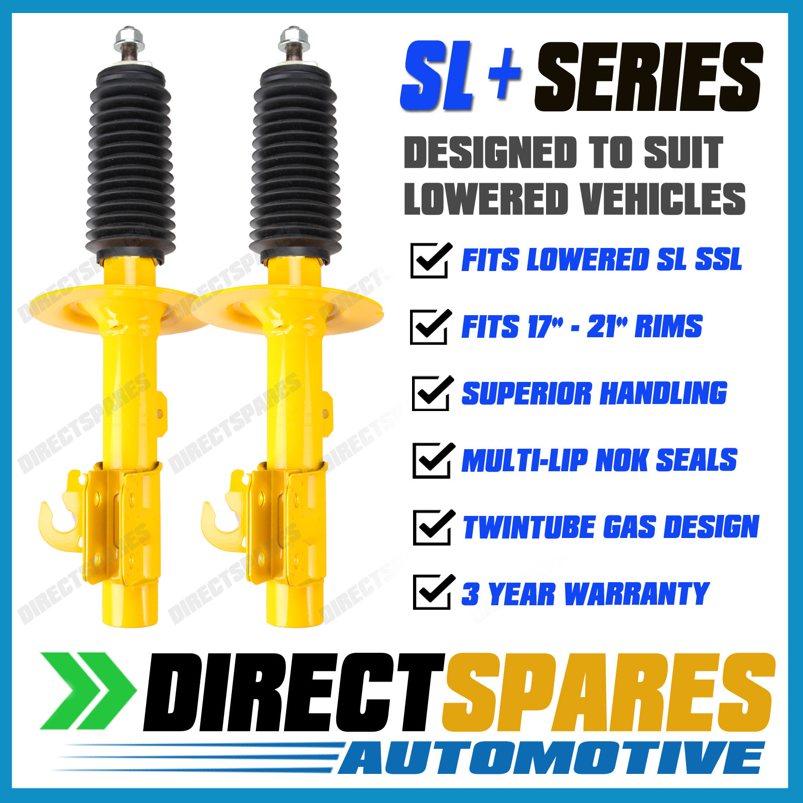 PAIR Holden Commodore VE Sedan S/Wagon Ute V6 V8 Front Strut Shocks fits LOWERED eBay