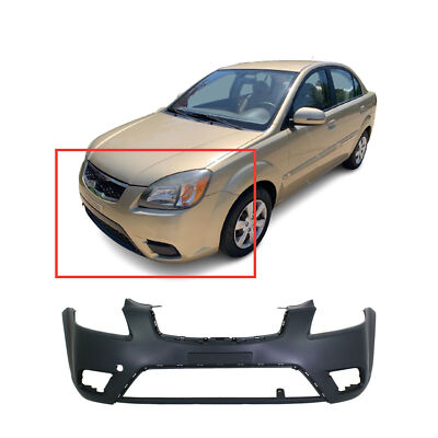 Primed Front Bumper Cover Fascia for 2010-2011 Kia Rio Base