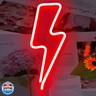 Neon Signs Lightning Bolt Neon Light Sign for Wall Decor, Battery or USB Powered Led Lightning Light Neon Sign for Bedroom, Kids Room, Birthday, Party, Wedding, Home, Kids Decorations Red