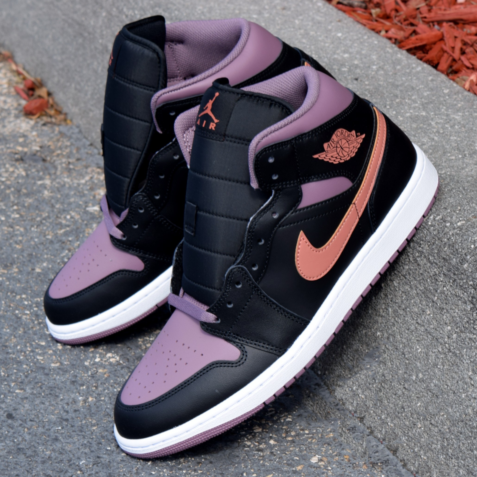 NEW Nike Air Jordan 1 Mid SE Shoes Black Sky J Mauve FB9911 NEW Nike Air Jordan 1 Mid SE Shoes Black Sky J Mauve FB9911