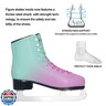 Nattork White Figure Skates Excellence Stainless Steel Blades Ice Figure Skating with Enhanced Support Strength Performance and Ultimate Comfort for Girls and Boys Red Teal