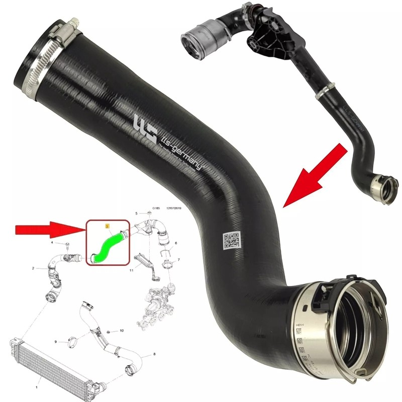 Turboschlauch Ladeluftschlauch FÃ¼R Opel Movano B Bus Kasten 2.3 Cdti 95529993