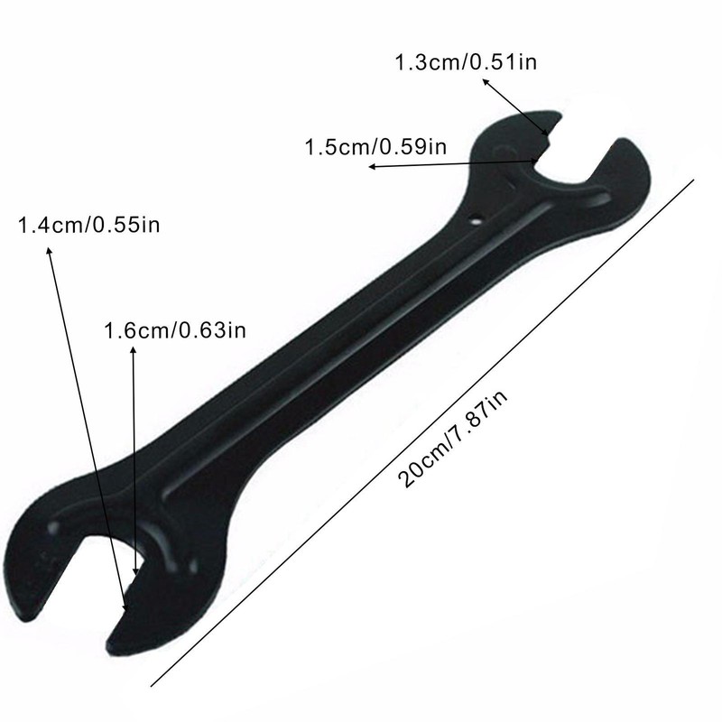 13/14/15/16mm Thin Wrench Super Thin Carbon Steel Bicycle Pedal Wrench Black