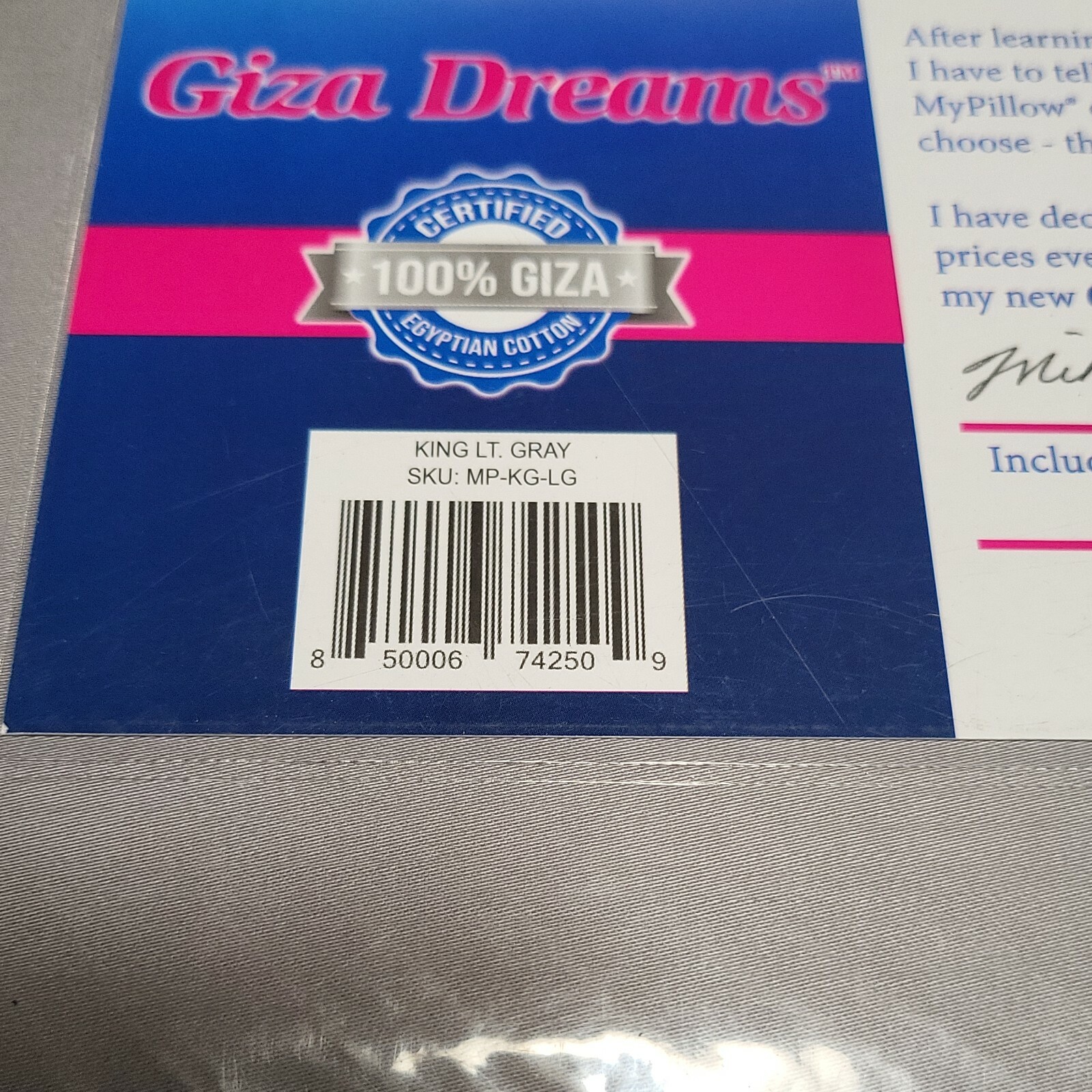 Простынь My Pillow Giza Dreams Sheet 