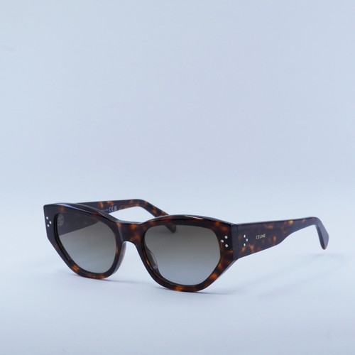 Pre-owned Celine Cl40219i 52h Dark Havana/brown Polarized 54-18-135 Sunglasses Auth...