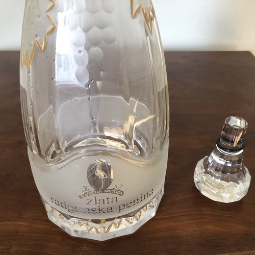 Crystal Rogaska  Champagne Decanter Slovenia Zlata radgonska penina