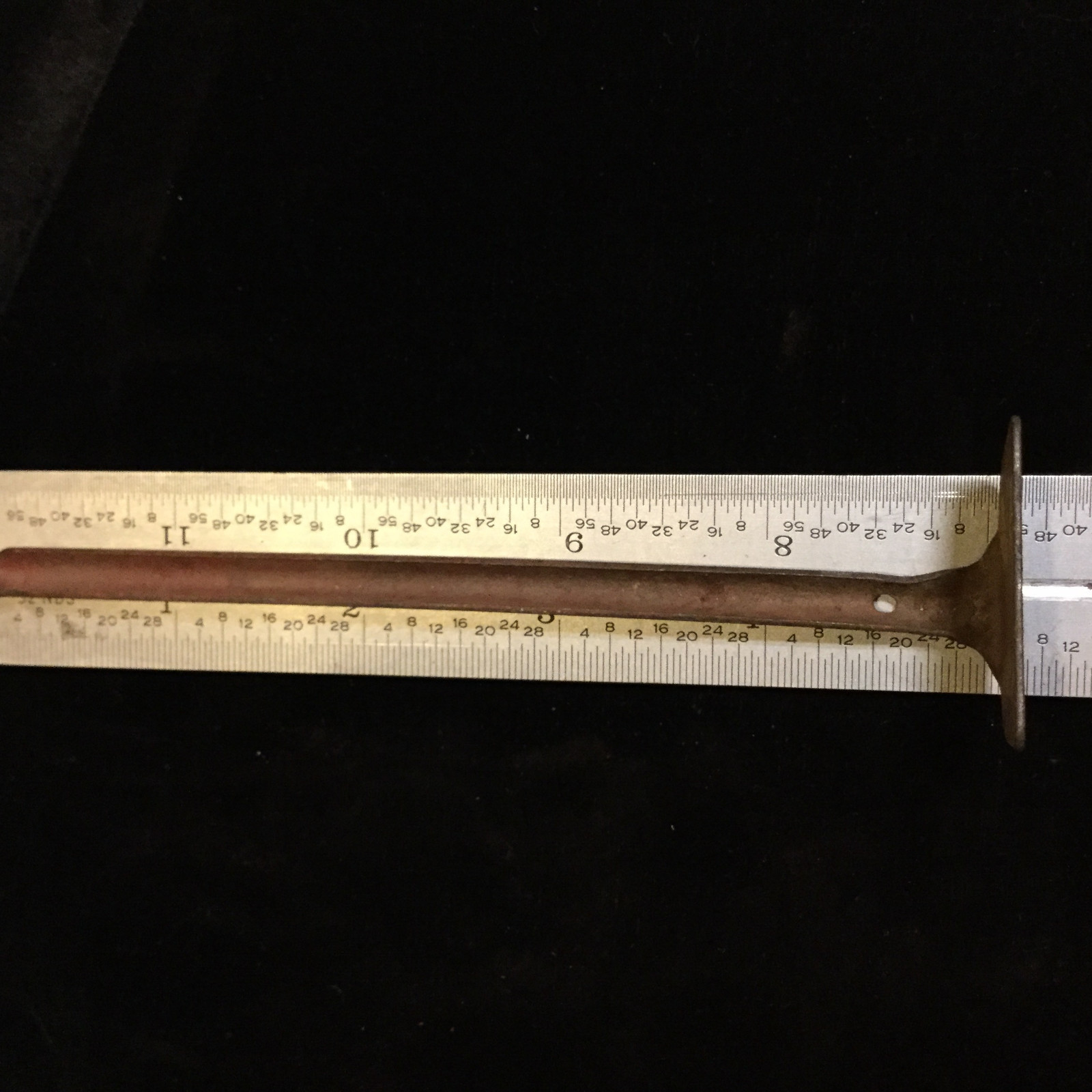 Vintage Toys  PART - steel rake or hoe, just a bit over 5 inch long