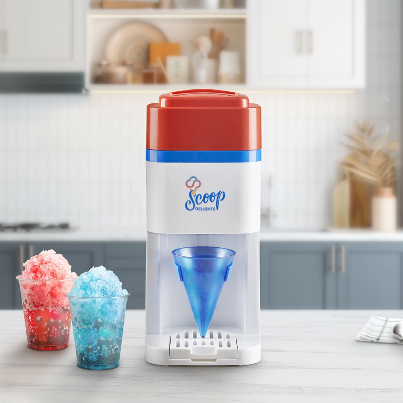 Electric Snow Cone & Shaved Ice Maker, Red, Great for Birthday