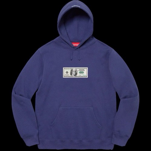 Supreme Franklin Hoodie Hooded Sweatshirt SS20 Washed Navy