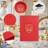 IRENE Graduation Guest Book 2025, Red Gold Graduation Decorations Class of 2025 Decorations Party Guest Book Alternative, Graduates Signature Board for Men Women Congrats Party Signing