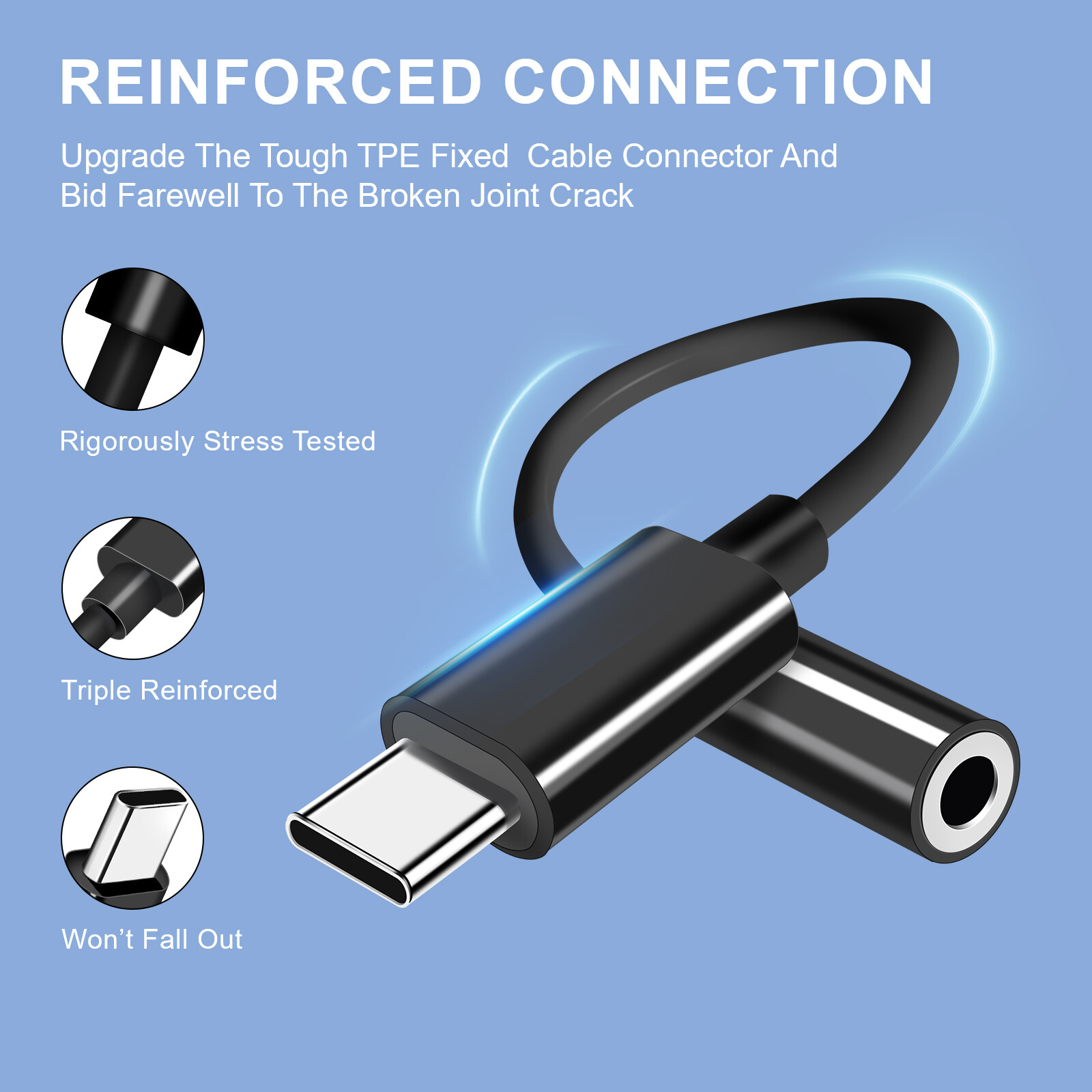 For Samsung Galaxy A14 A23 A54 5G USB-C to 3.5mm Aux Jack Adapter Earphone Cable