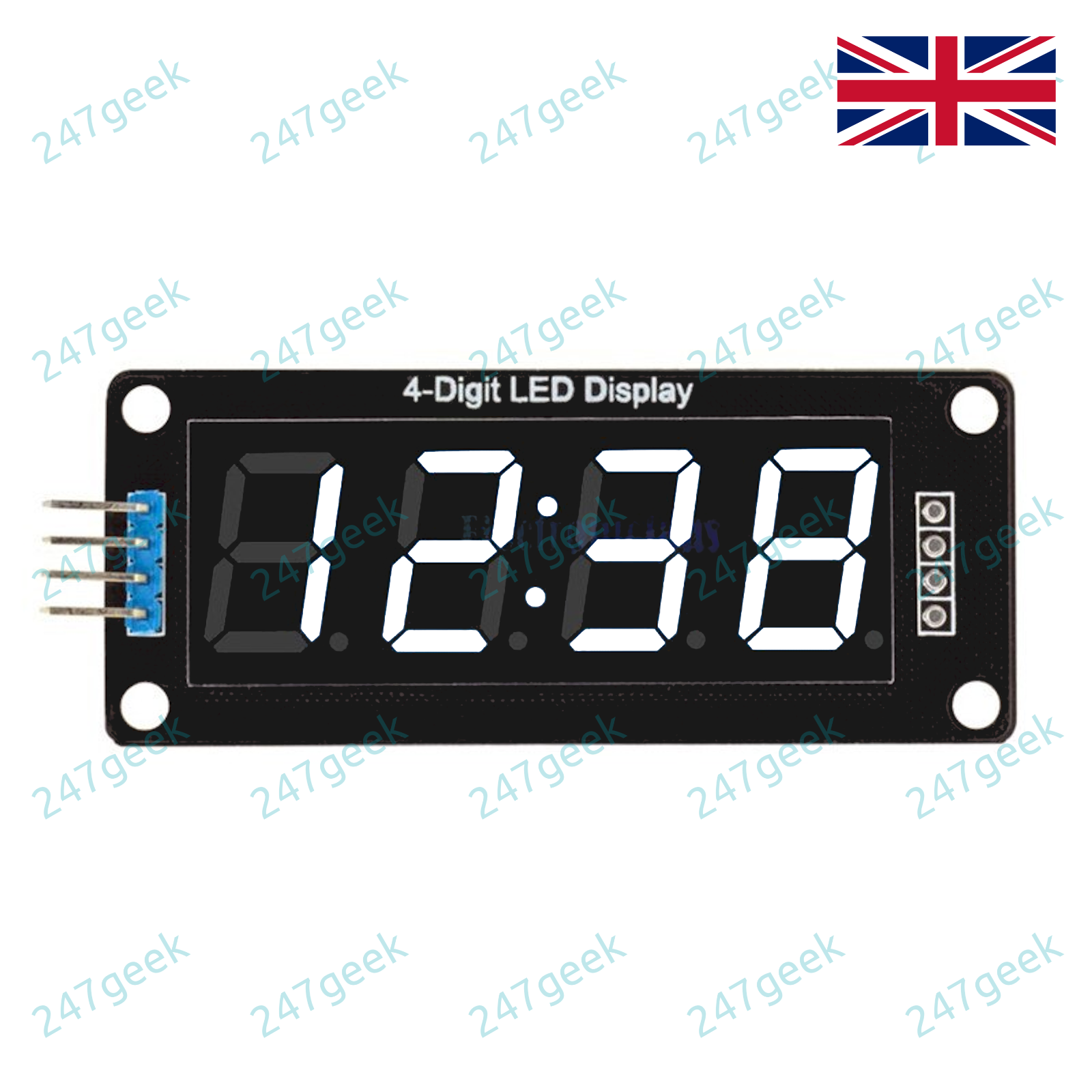 🇬🇧 TM1637 4 Digit White 0.56' 7 segment LED Display Module Arduino ...