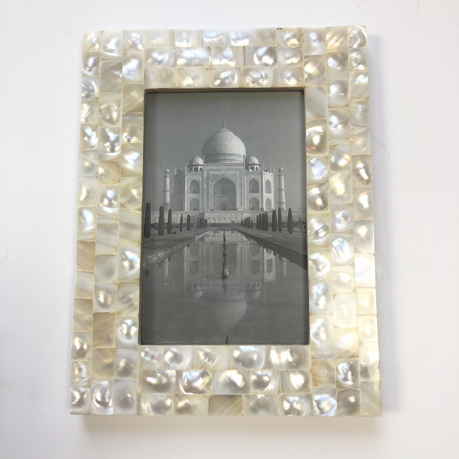 NEW World Market Mother of pearl MOP 4x6 tabletop desktop picture frame photo