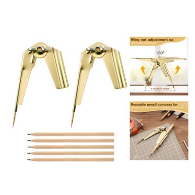 compas à crayon et trusquin, compas de charpentier, compas de menuisier