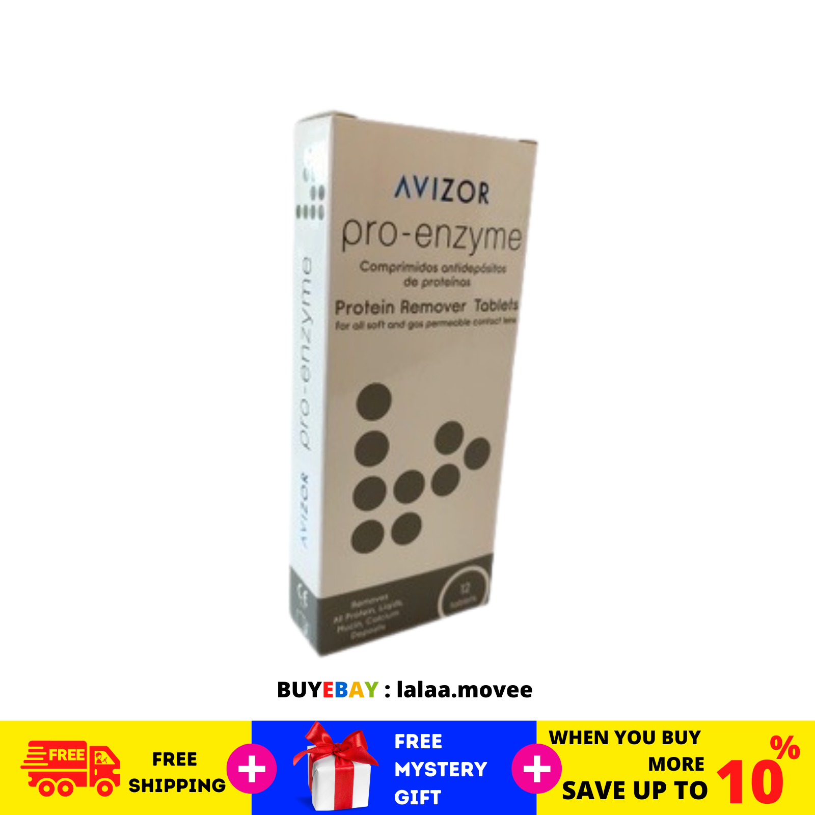 2 X Avizor PRO-ENZYME Protein Remover Tablets 12's Contact L