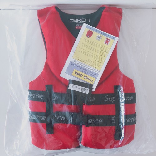 Supreme O'Brien Life Vest Jacket Red Black White Size Small BRAND ...