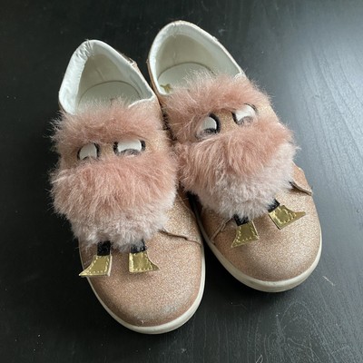 Sam Edelman girls Liv Ovee Fur Monster Sparkly Halloween Sneakers shoes 12 Guc