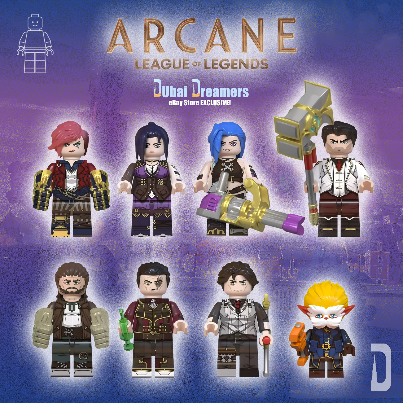EXCLUSIVE! Lego Arcane League of legends Figure Vi Caitlyn EXCLUSIVE! Lego Arcane League of legends Figure Vi Caitlyn