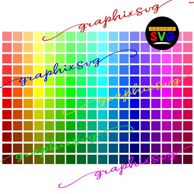 SUBLIMATION COLOR CHART SVG, Custom Own Color Printable, Color Palette, EPS, PNG