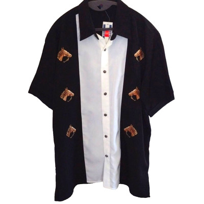 Scorpio USA Men's Western Button Down Casual Shirt Horse Embroidered Rodeo XL