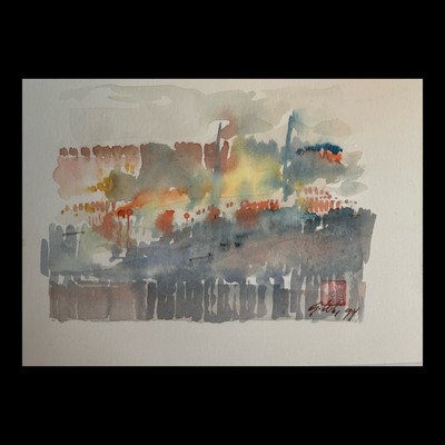 Impressionist Landscape by George Loli. Provenance and historical info provided
