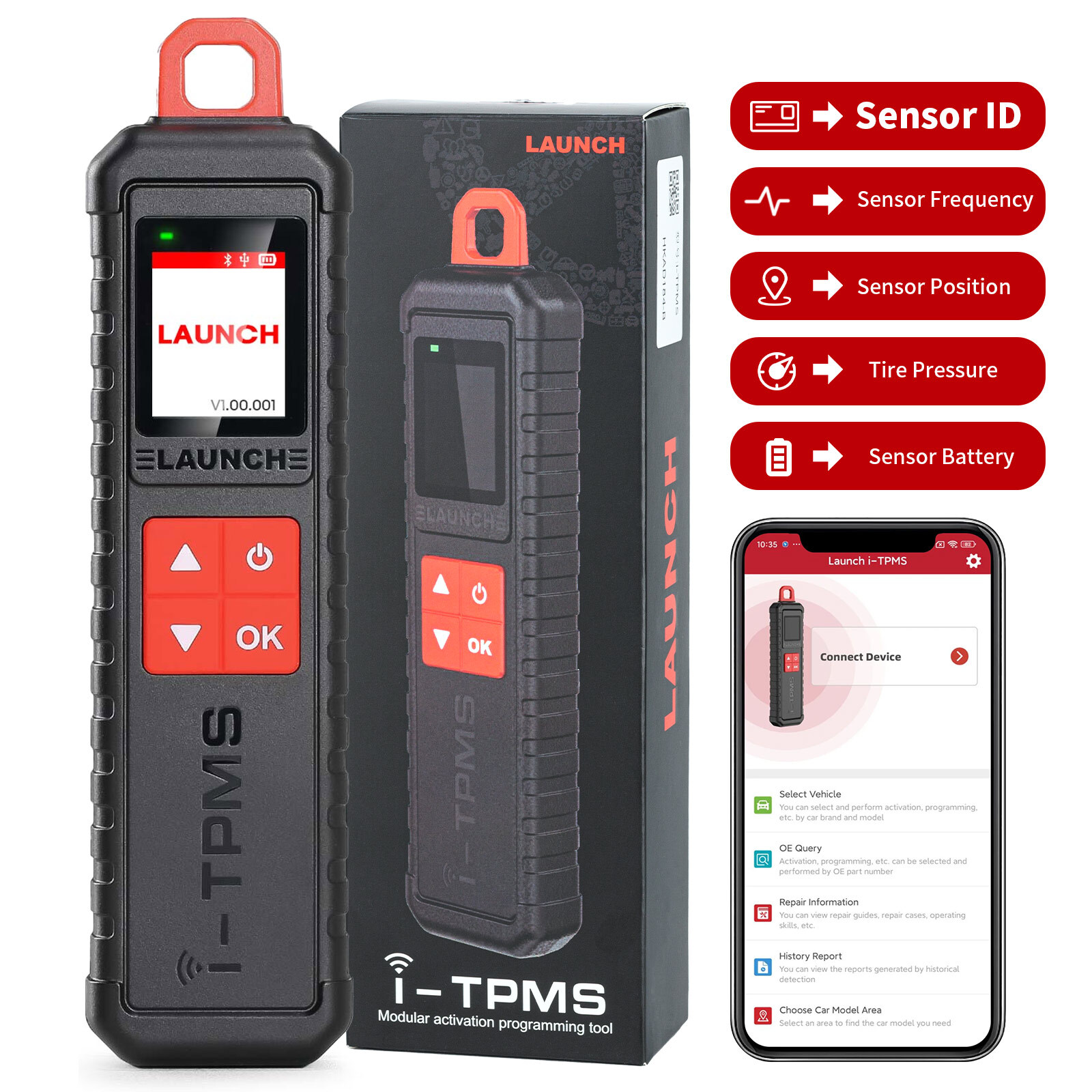 Launch X-431 i-TPMS TPMS Service Tool Tire Pressure Detector Tool