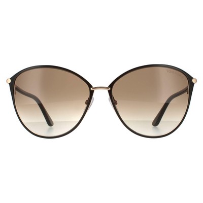 Pre-owned Tom Ford Sunglasses Penelope Ft0320 28f Brown Gold With Havana Brown Gradient