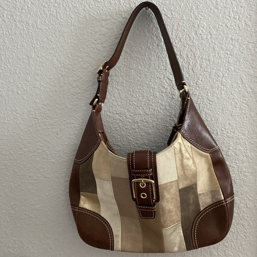 Coach - Suede and leather multi-color purse | eBay