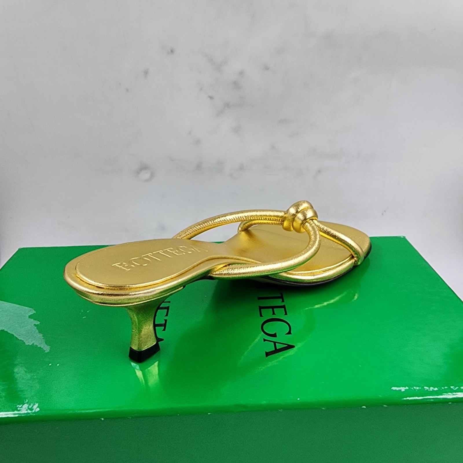 Bottega Veneta Kitten Heel Blink Mule Sandals Women's 35.5