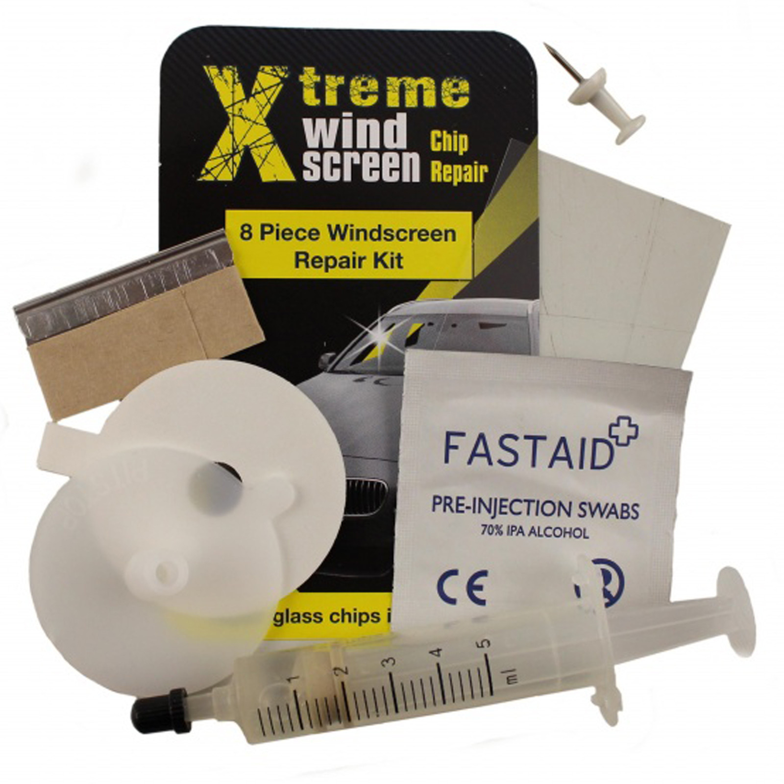 Car DIY Windscreen Glass Repair Kit Glue Resin Stonechip Windscreen