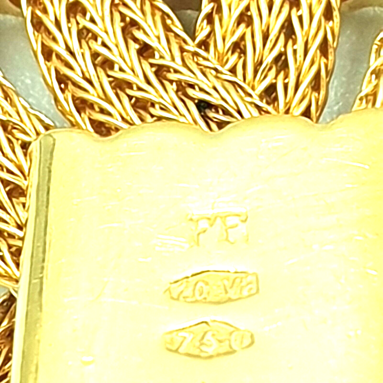 VINTAGE 50ER JAHRE JAHRE ARMBAND AUS 18K MASSIVEM GOLD MADE IN ITALY TRECCIA ITALIA – Bild 5 von 5