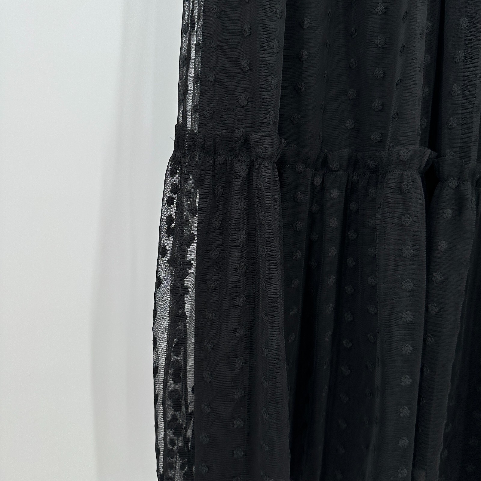 Pre-owned Tuckernuck Black Tulle Giselle Gown In Black Onyx Sz S Maxi Cocktail Party