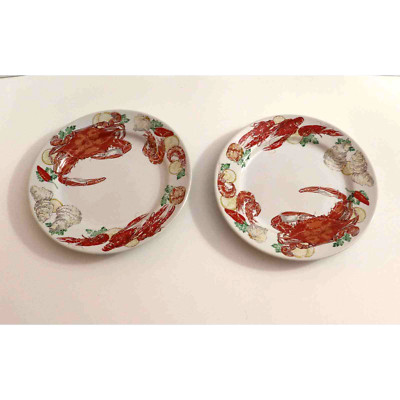 Two Youngberg & Co. Seafood Fest Salad Plates - Very Rare!