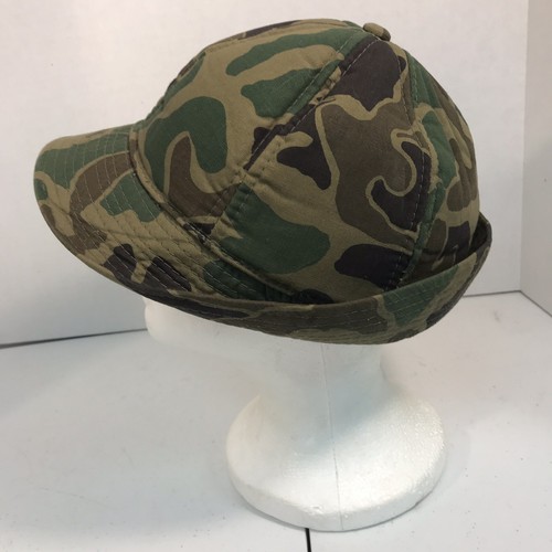 Vintage Camo Jones Hunting Hat Polyester Foam Lined Size Mens Small Headwear