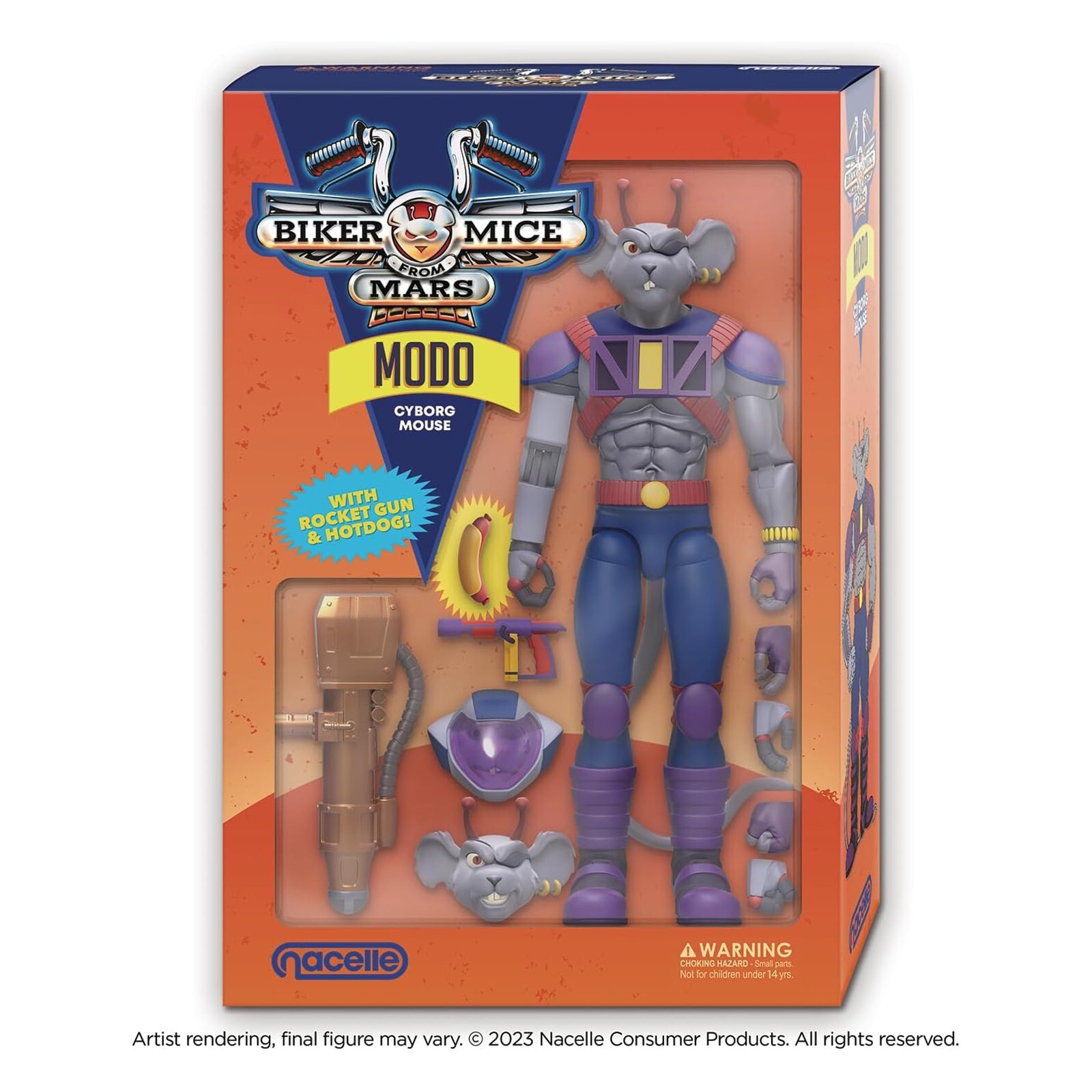 Мотогондола Biker Mice от Mars Modo, 7-дюймовая фигурка, НОВАЯ В НАЛИЧИИ