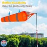 Wind Socks for Outside, 30 Inch Heavy Duty Wind Direction Indicators with Reflective Belt Waterproof Rip-Stop Hanging Windsock Flags for Outdoors Airport Farm Park Yard (Orange Reflective)