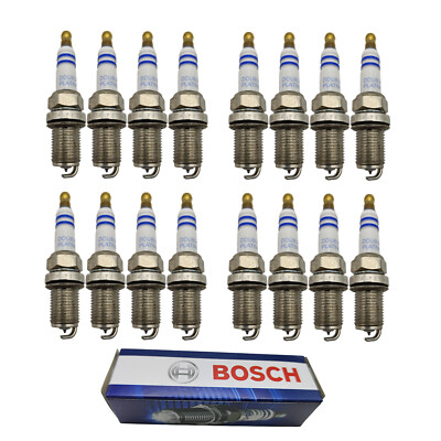 For bosch Double Platinum Set 16 PCS Spark Plugs For Mercedes C215 W210
