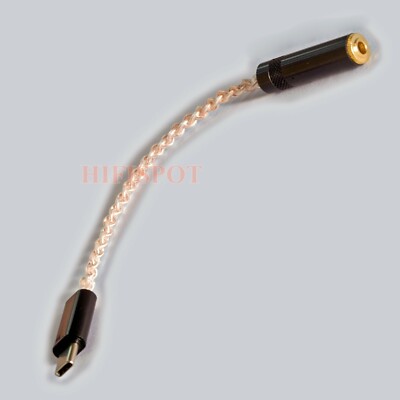 HiFi USB TYPE-C TO 3.5mm Stereo Female CABLE for mobilephone and earphone amp