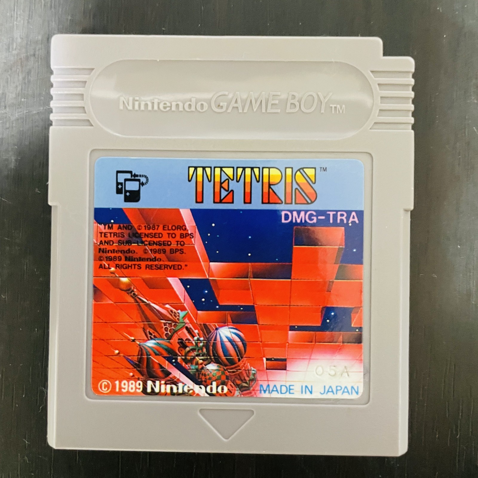 Tetris Nintendo Game Boy 1989 Japanese Version DMG-TRA
