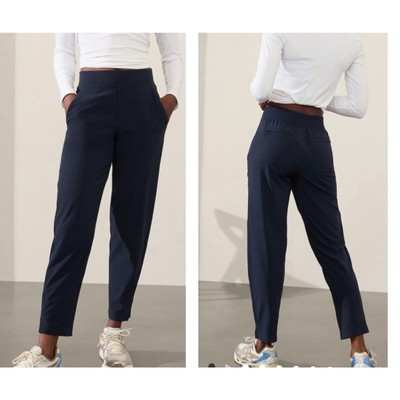 NEW Athleta Brooklyn Ankle Pants Mid Rise Navy Women s Size 8 NWOT