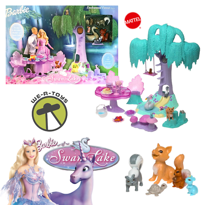 Barbie of Swan Lake Enchanted Forest Playset with 6 Animal