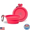 Messy Mutts Silicone Collapsible Bowl | Pet Travel Necessity | Portable Water or Food Dish | Pop Up Watering Bowl | Camping, Hiking, Walking Accessory | Large, 3 Cups | Watermelon