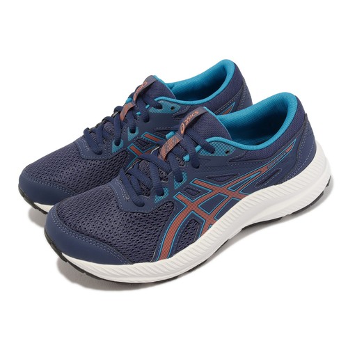 

Asics Contend 8 GS Indigo Blue Sun Peach Kids Women Running Sports 1014A259-405, Multi-coloured, Contend 8 Gs