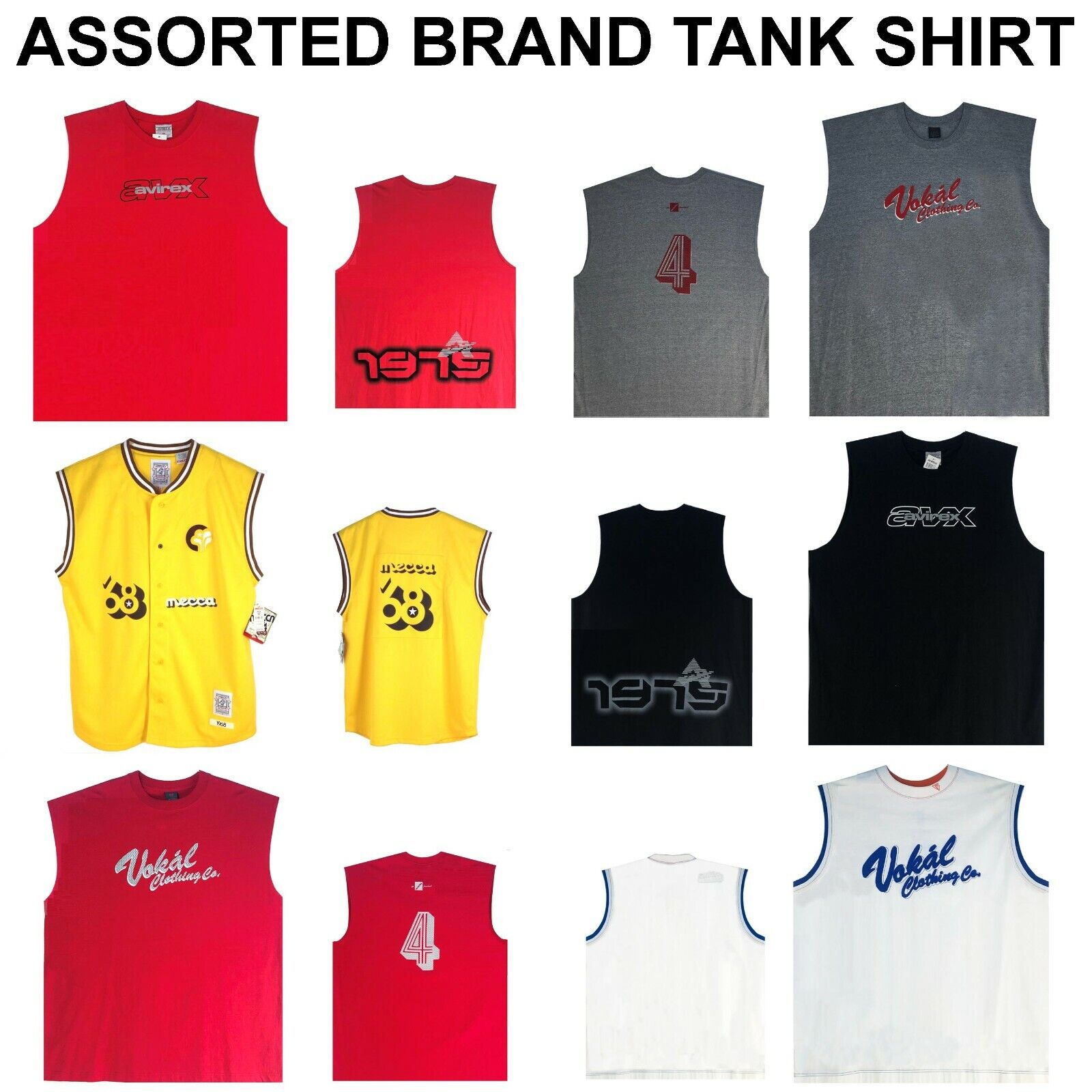Vintage, ASSORTED BRAND MEN'S TANK TOP, LIMITED SIZES Vintage, ASSORTED BRAND MEN'S TANK TOP, LIMITED SIZES