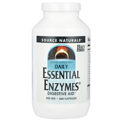 Daily Essential Enzymes , 500 mg, 360 Capsules