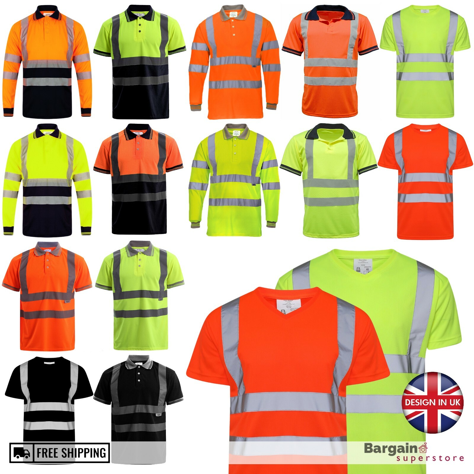 REFLECTIVE FIRE CREW HIGH VISIBILITY BOMBER JACKET HI VIS VIZ SAFETY