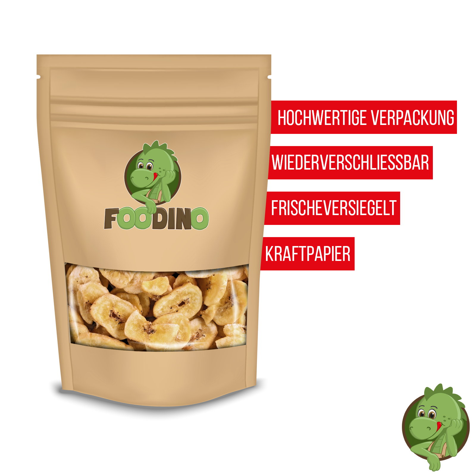 Bananenchips 1kg naturbelassen Bananen Chips ungesüßt