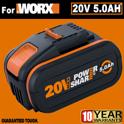 5.0Ah WA3578 Power Share Lithium Battery For Worx 20V Volt WA3520 WA3525 WA3575
