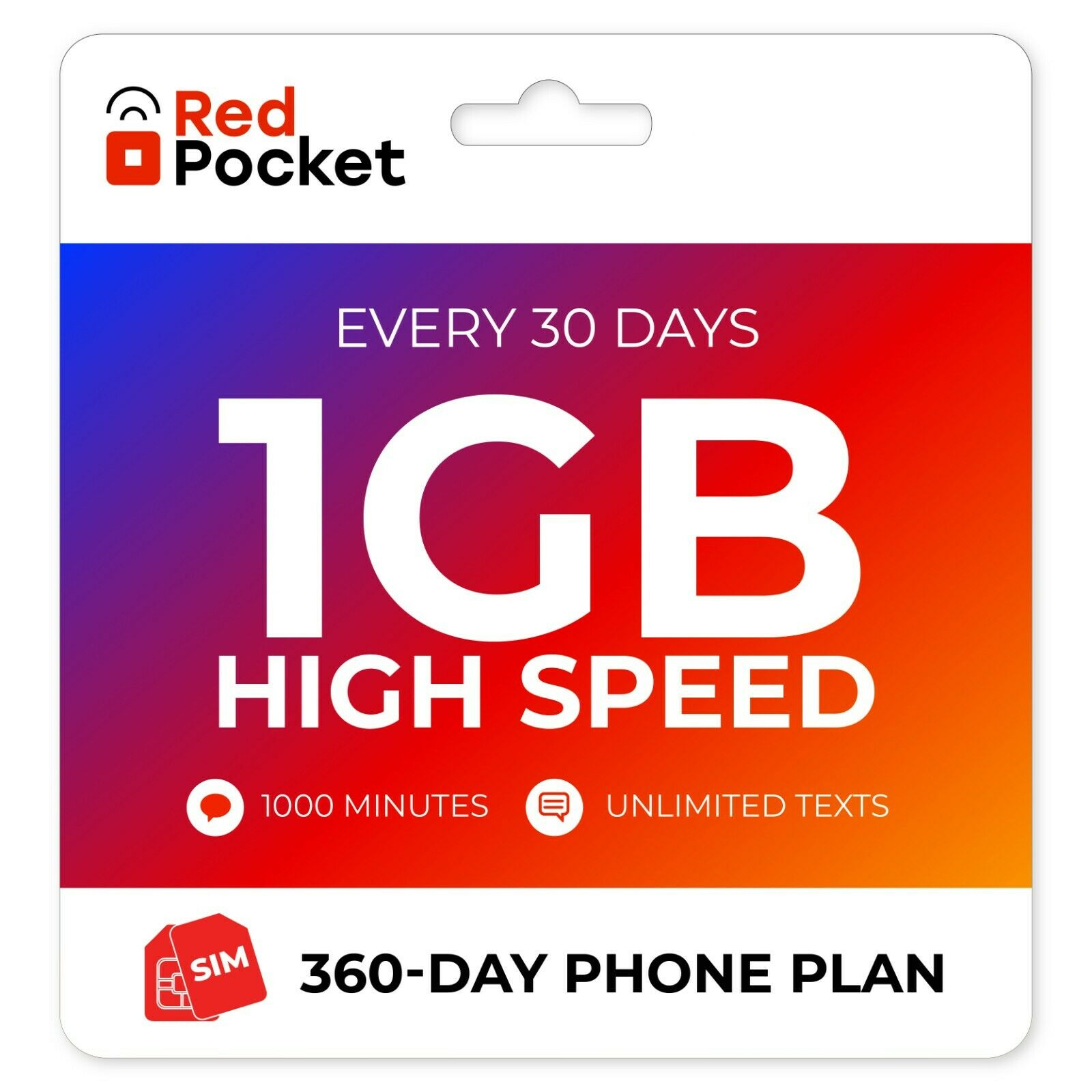 $8.25/Mo Red Pocket Prepaid Wireless Phone Plan+Kit:1000 Tal